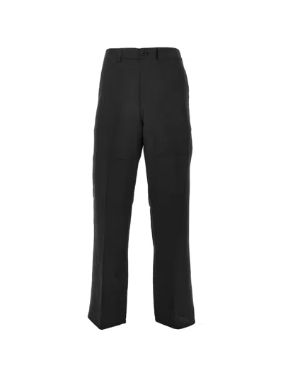 Diesel Panelled Straight Trousers In Black