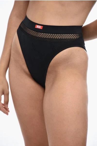Diesel Pannie Slip With Embroidered Logo In Black