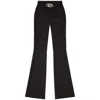 Diesel P-erseus Twill Pants With Metal Oval D Plaque In Black