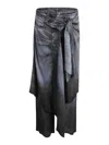 Diesel Viscose Portfolio Trousers With Knot In Animal Print