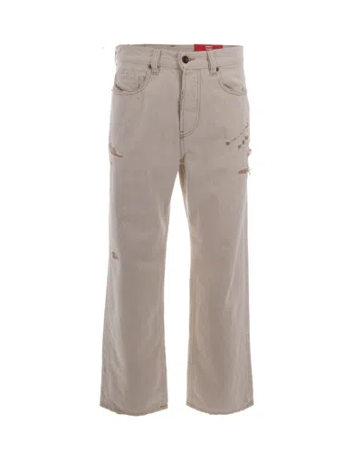 Diesel Pantalone 2001 D-macro Dirty White In Neutral