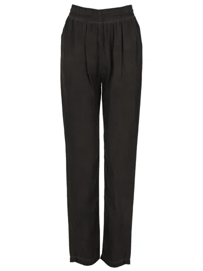 Diesel Neutral Fluid Viscose Straight Leg Pants In Brown