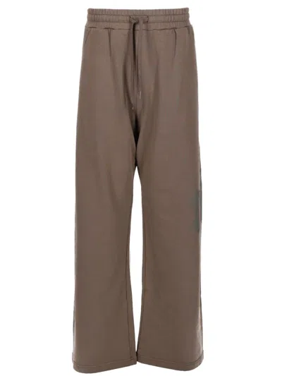 Diesel P-gro Jersey Jogging Trousers With Logo And Drawstring Waist In Brown