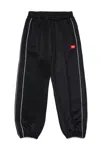 Diesel Pantaloni Balloon In Triacetato Con Patch D Rossa In Black