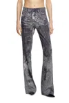 Diesel Retty Pinstripe Straight Jeans In Black