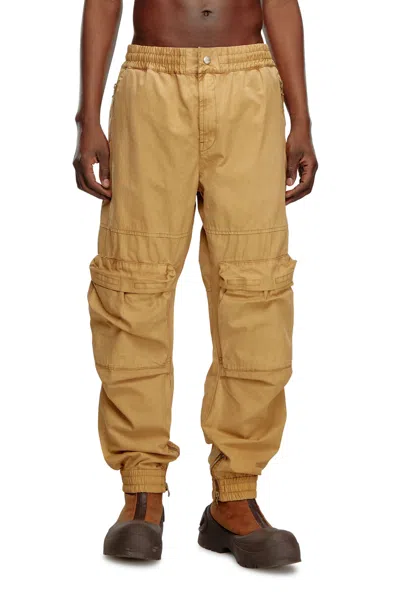 Diesel Pantaloni Con Tasche In Cotone Biologico In Brown