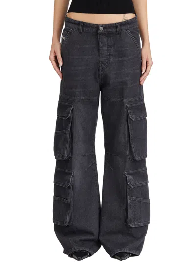 Diesel Pantaloni In Denim D-sire Cargo