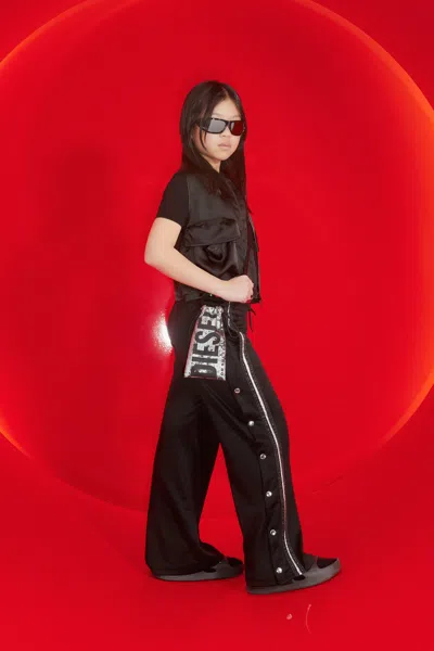 Diesel Kids' Sweatpants With Logo In Black