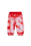 Diesel Pantaloni Jogger Allover Waterdrop  In Red