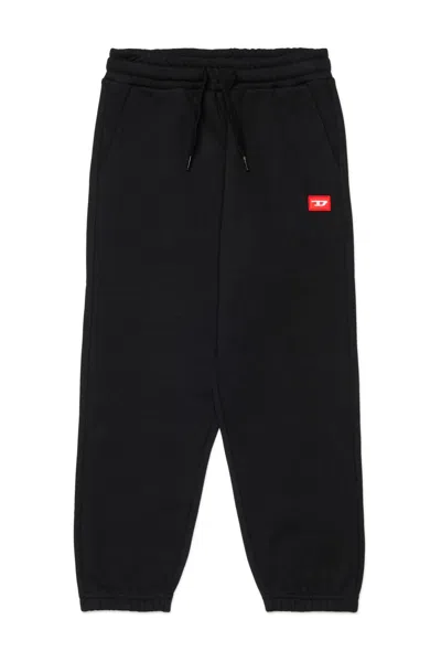 Diesel Pantaloni Jogger Con Patch D Rossa In Black