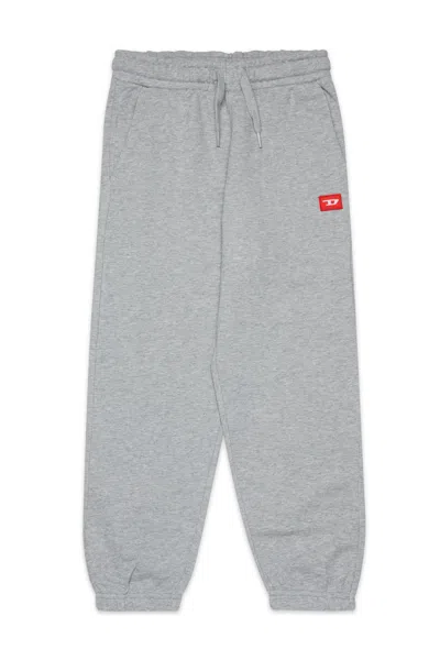 Diesel Pantaloni Jogger Con Patch D Rossa In Gray
