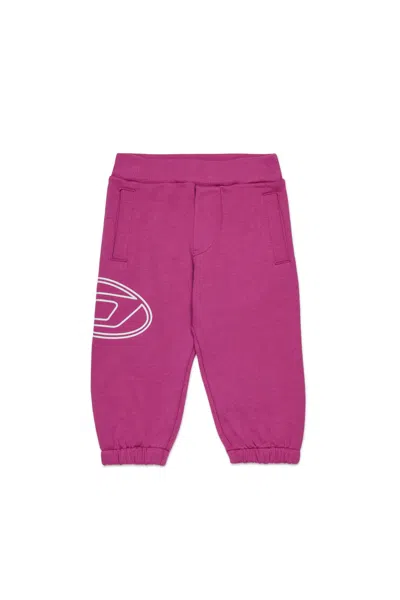 Diesel Pantaloni Jogger Con Stampa Oval D In Pink
