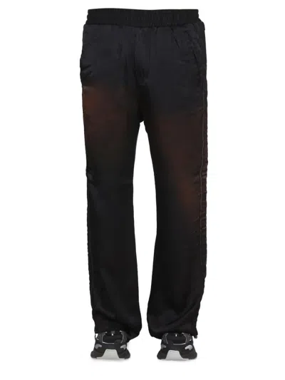 Diesel Men's Elastic Waist Pants With Side Pockets In Black