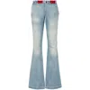 Diesel Logo-waistband Jeans In Blue
