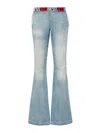 Diesel Logo-waistband Jeans In Blue
