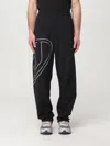 Diesel Cotton Trousers With Graphic Detail And Fit In Black