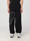 Diesel Cotton Trousers With Graphic Detail And Fit In Schwarz