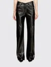 Diesel Faxu Leather Trousers In Black