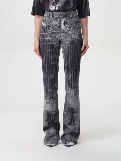 Diesel Black P-retty Trousers In Grey