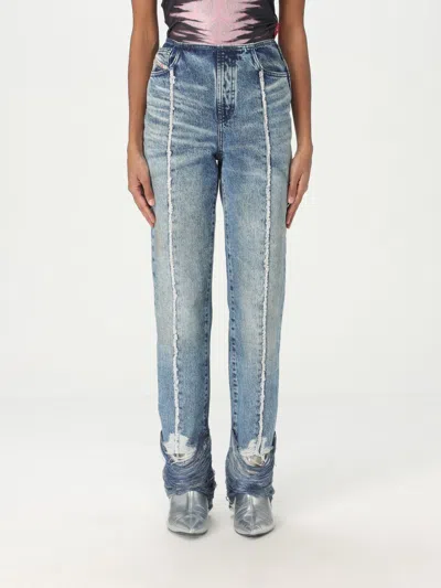 DIESEL JEANS DIESEL WOMAN COLOR GNAWED BLUE,G68068011
