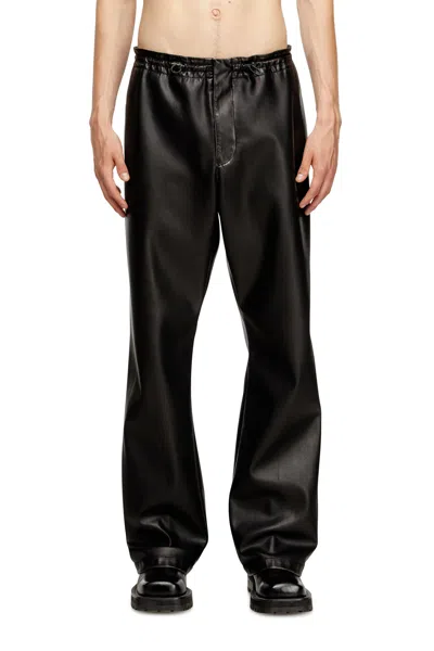 Diesel Pants In Treated Technical Fabric In Black