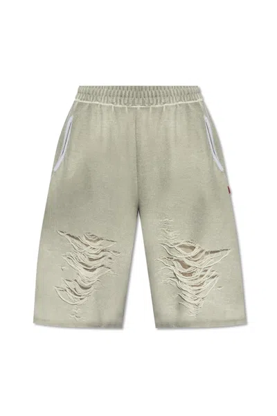 Diesel Shorts With Distressed Knees In 97c
