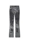 Diesel Retty Pinstripe Straight Jeans In Black