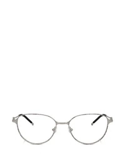 Diesel Paper Transfer Round-frame Glasses In Gray