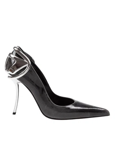 Diesel Patent Leather Pumps In Black