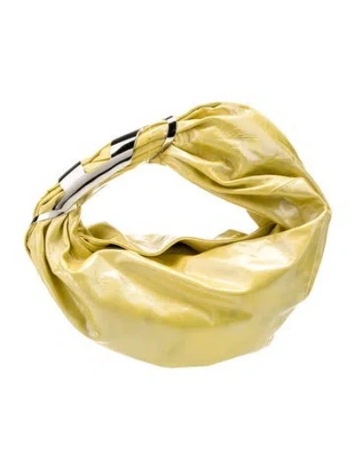 Pre-owned Diesel Patent Leather Shoulder Bag In Yellow