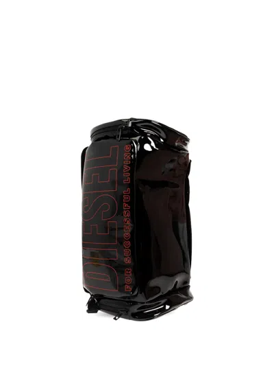 Diesel Patent Logo-print Backpack In Black