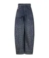 Diesel Patterned Wide-leg Jeans In Blue