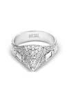 Diesel Pavé-cone Ring In Silver