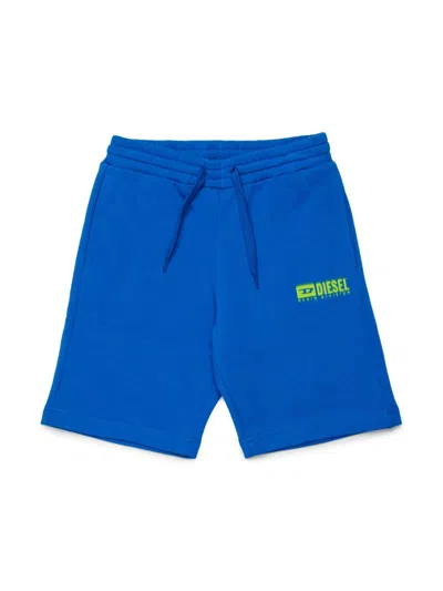 Diesel Kids' Pbasel Track Shorts In Blue