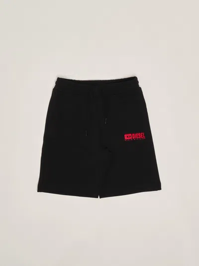 Diesel Kids' Pbaseshort Shorts In Black