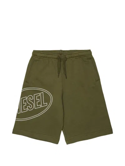 Diesel Babies' Pcircle Graphic Shorts In Green
