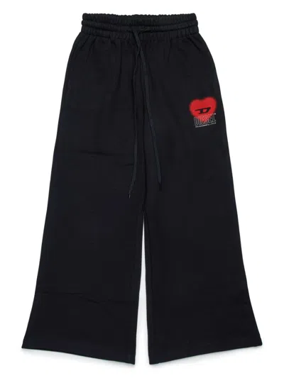 Diesel Kids' Pcuore Track Pants In Black