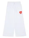 Diesel Pantaloni In Felpa Con Grafica Cuore In White