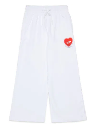 Diesel Kids' Pcuore Trousers In White