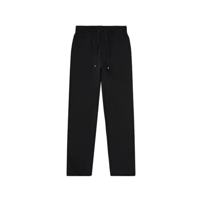 Diesel Peached Drawstring Cotton Track Pants In Black