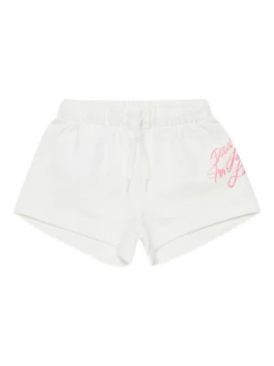 Diesel Kids' Pedim Drawstring-fasteninh Cotton Shorts In White