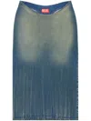 Diesel Gonna Pencil In Denim Streaky Leggero In Blue