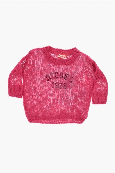 Diesel Perforated Korange Crew-neck Sweater In Multi
