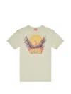 Diesel Regular T-shirt With Phoenix Print In Neutral