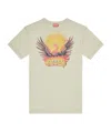 Diesel Regular T-shirt With Phoenix Print In Neutral