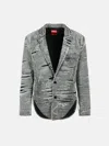 Diesel 'phonix' Grey Cotton Blend Blazer In Grey