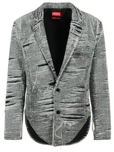DIESEL DIESEL 'PHONIX' GREY COTTON BLEND BLAZER