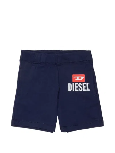 Diesel Babies' Pijersolb Logo-detail Shorts In Blue