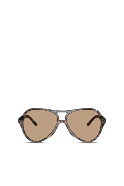 Diesel Pilot Model Sunglasses In Brown