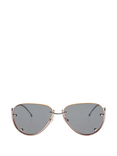 Diesel Pilot Rimless Sunglasses In Silver
